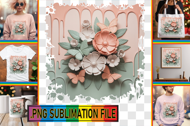 Unique Tote Bag Art Ideas, 3D Flowers