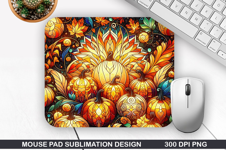 Pumpkin Mouse Pad Sublimation, Halloween Mouse Pad PNG
