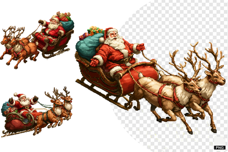 Pixel Art Christmas Clipart