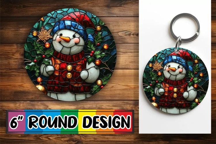 Cozy Circle Car Coaster Sublimation, Holiday