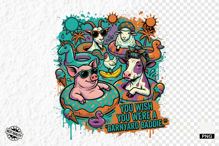 Farm Animals PNG Sublimation - Summer Animal