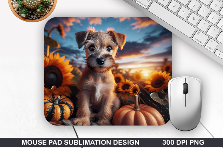 Halloween Dog Mouse Pad Sublimation, Halloween Mouse Pad PNG