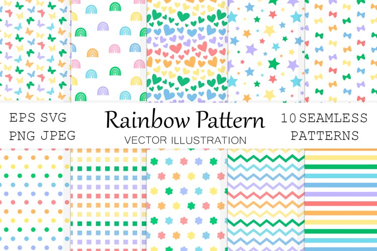 Rainbow pattern. Dots pattern. Abstract pattern example image 1