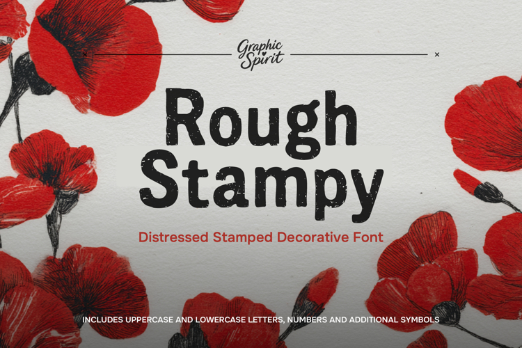 Rough Stampy Distressed Stamped Decorative Font