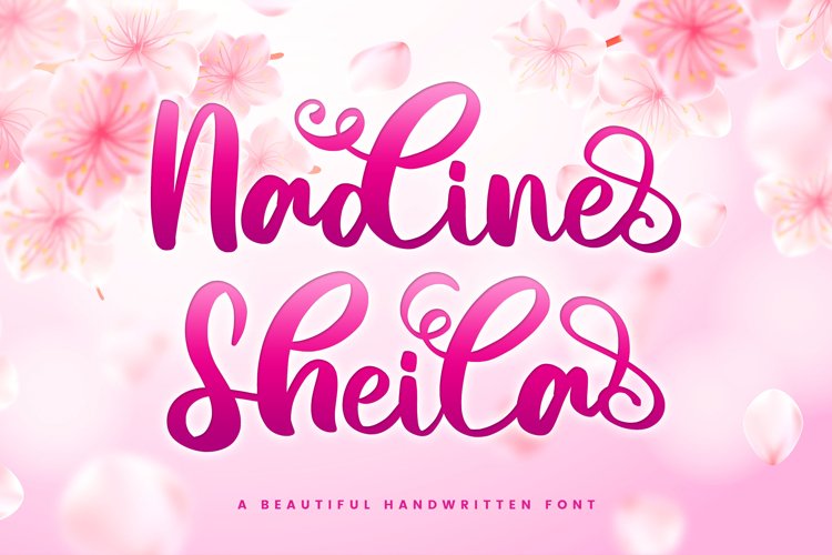Beautiful Script Font - Nadine Sheila example image 1