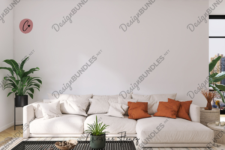 Modern Boho Interior Stock Photo