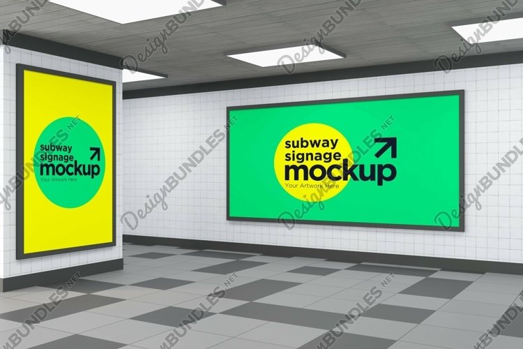 Subway Two Signage Mockup