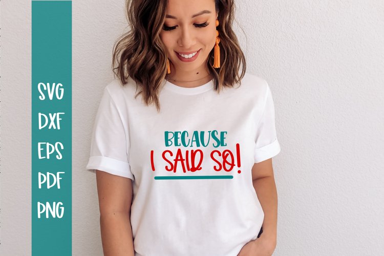 Because I said so SVG / Mom svg / Funny SVG