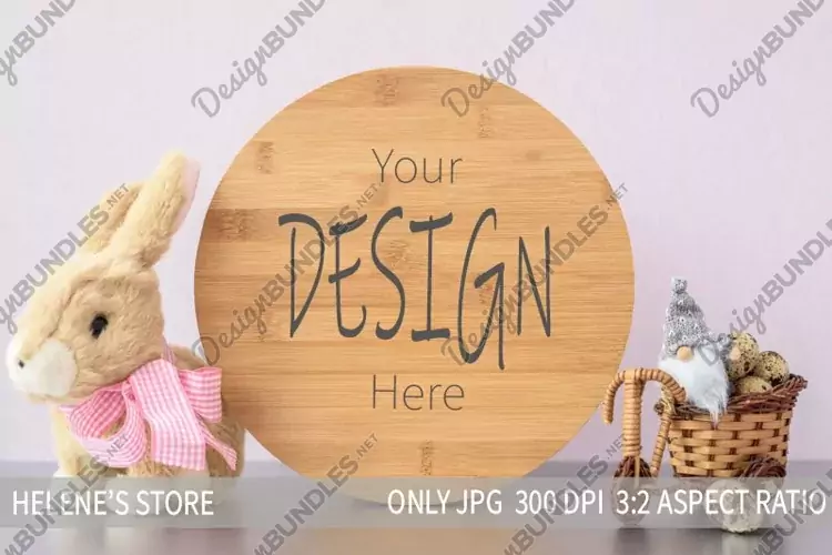 Round easter sign mockup | easter round mockup | round sign