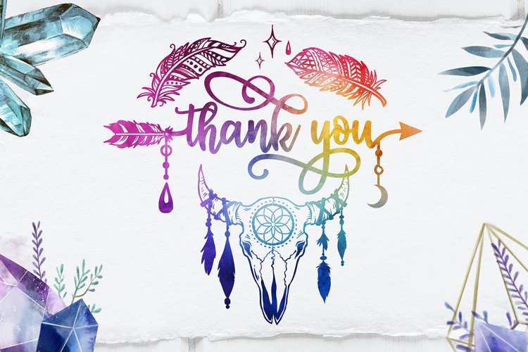 Bohema Spirit font and illustrations