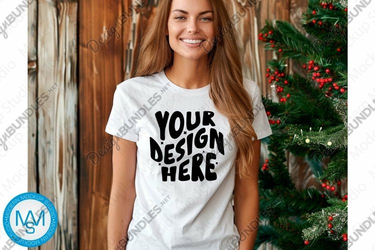 White Tshirt Mockup Image 23