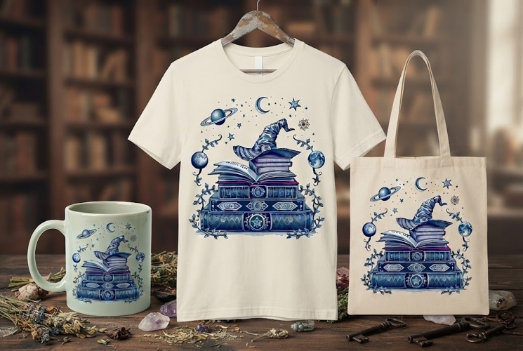 Witch Books PNG | Celestial Moon, Stars & Magic Clipart