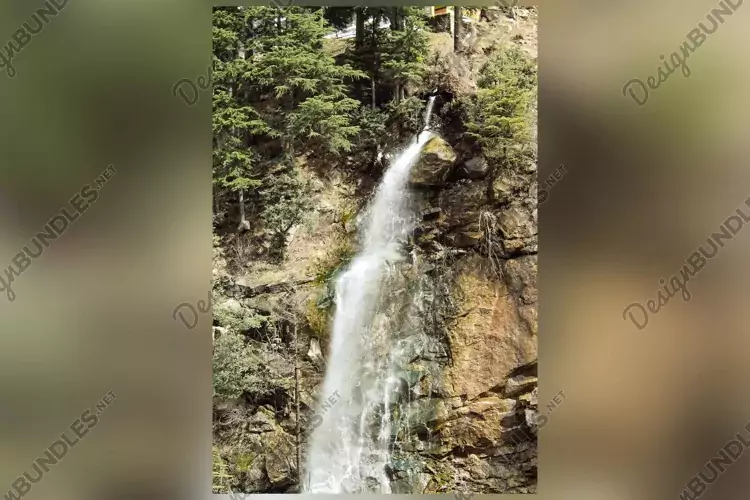 Vertical shot of the mountains covered