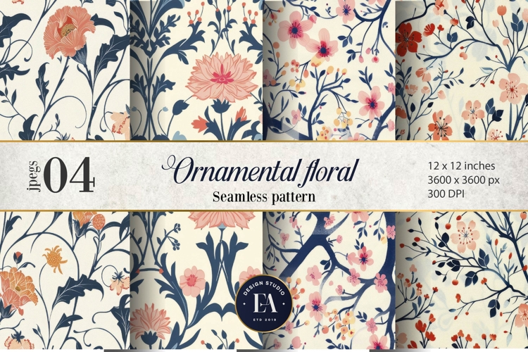 Floral Seamless Pattern Image 12