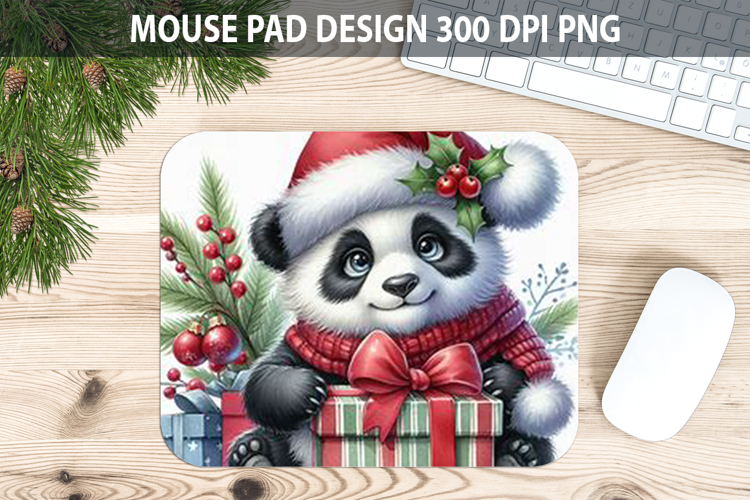 Bear Mouse pad Sublimation - Christmas Animal PNG Design
