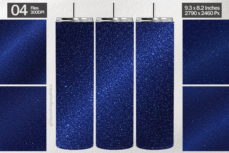 Navy Blue Glitter Tumbler Wrap| Tumbler Sublimation