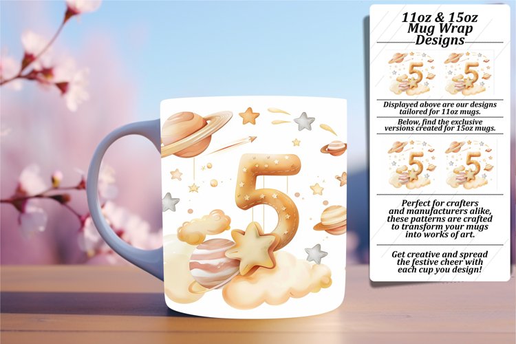 Cosmic Reverie: Sublimation Mug Wrap Art 11oz/15oz