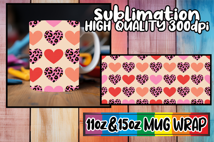 Joyful journeys 11oz 15oz sublimation wrap, Valentines Patt