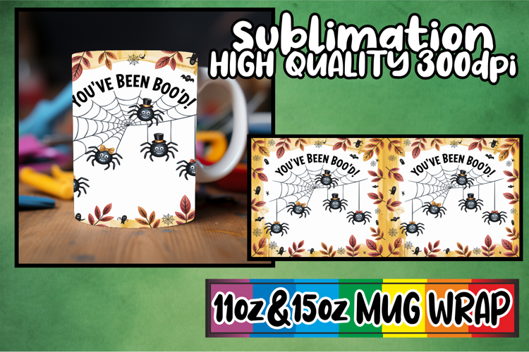 Cheerful sunsets 11oz 15oz sublimation wrap, Halloween