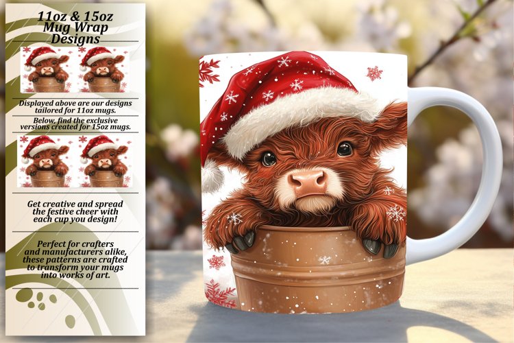 Artful 11oz Mug Wrap Png Template , Christmas