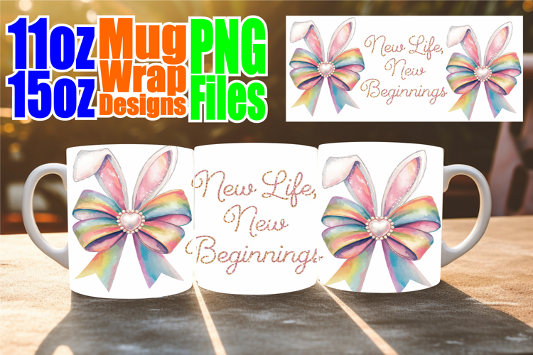 Heartwarming days sublimation print wrap, Easter Bow