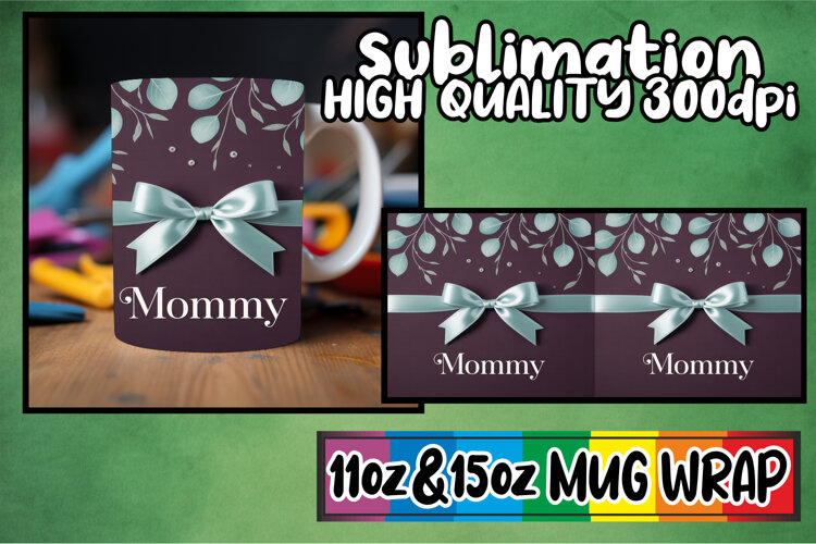 Joyful sunsets 11oz 15oz sublimation wrap, Mother's Day example image 1