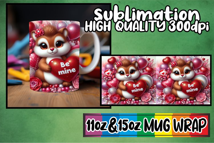 Inspiring colors 11oz 15oz mug wrap, Valentines example image 1