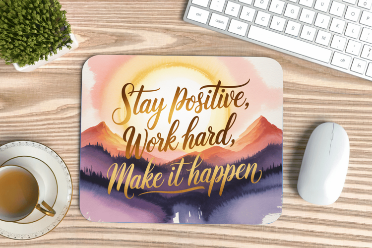 Inspirational Quotes Mouse Pad, Motivational PNG Sublimation