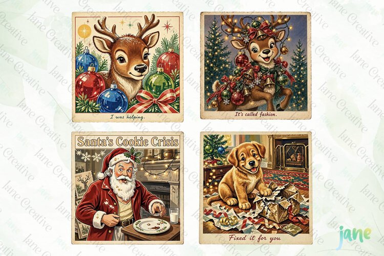 Funny Christmas Card Clipart example image 1