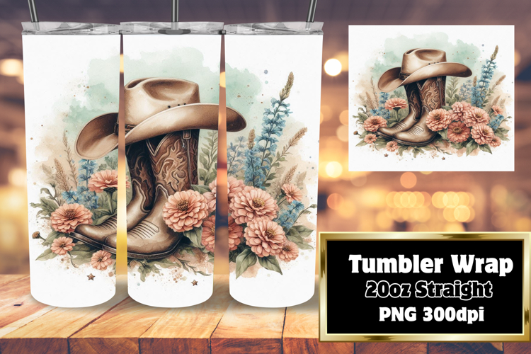 SOPHISTICATED 20oz Tumbler Template , Western