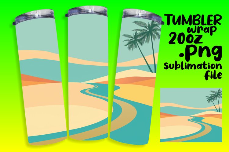 Eye-Catching Gradient Tumbler Wrap for Sublimation Art 20oz example image 1