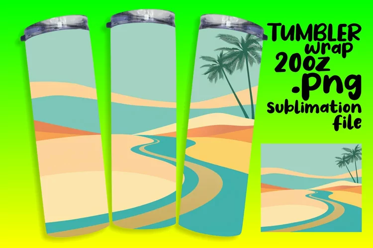 Eye-Catching Gradient Tumbler Wrap for Sublimation Art 20oz