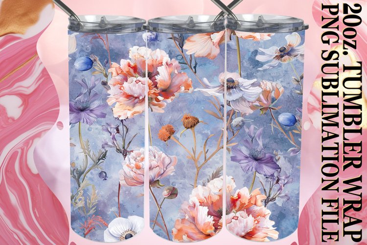 Radiant Petal Power Tumbler Wrap, Whimsical Beauty example image 1