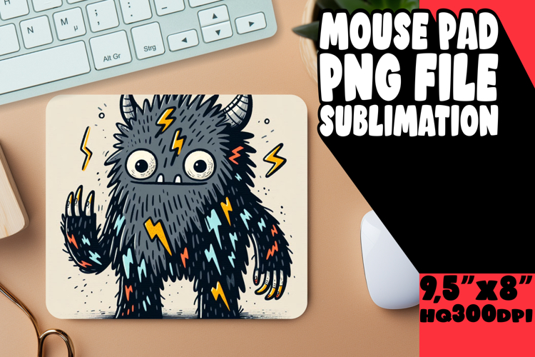 Cozy Mouse Pad Sublimation Magic, Monster