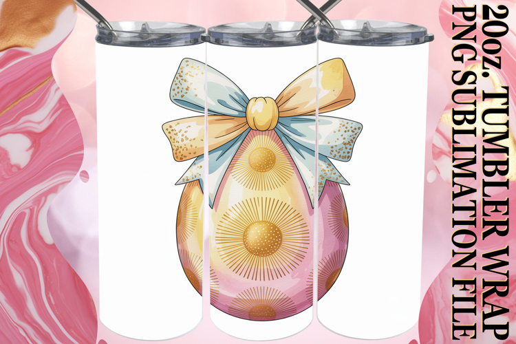 Happy Vibes 20oz tumbler wrap, Easter Egg