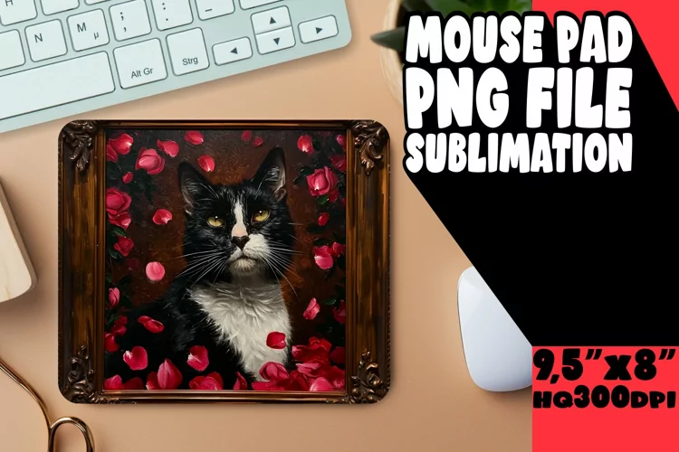 Cat-Inspired Comic Relief Sublimation Pad