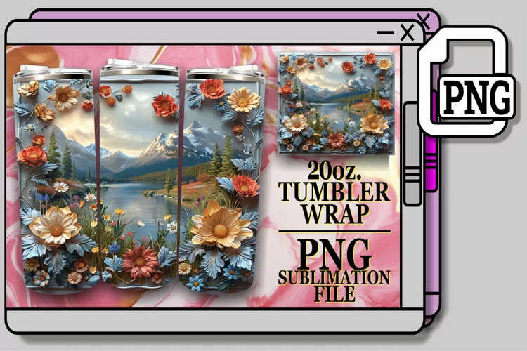 Blossom Scenery Tumbler Design 20oz