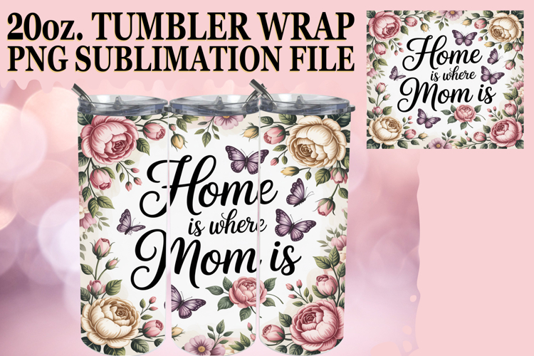 Joyful smiles 20oz tumbler wrap, Mothers Day