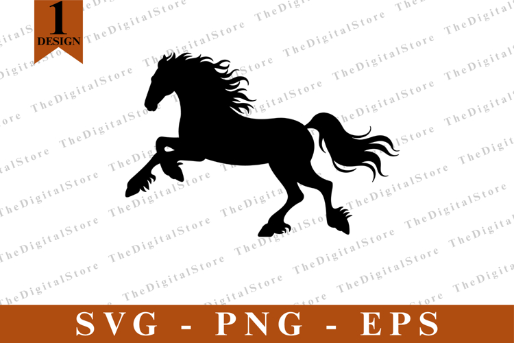 Horse SVG, Horse vector, Horse Silhouette, Cut files example image 1