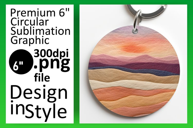 Captivating 3D Summer Round Design for Sublimation