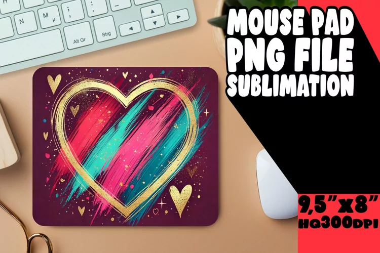 whimsical MOUSE MAT Fun Ideas, Heart