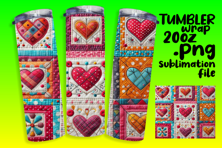GREAT GIFT 20oz Tumbler Wrap , Patchwork