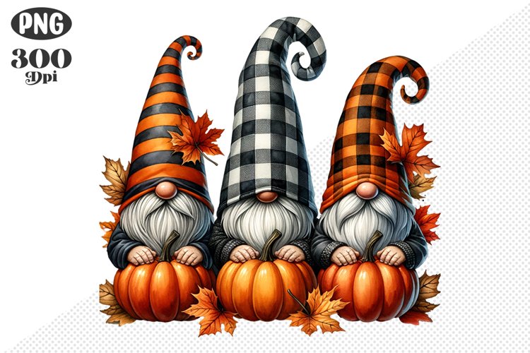 Halloween Gnomes Sublimation - Clipart PNG Design