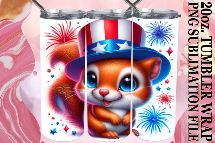 ENCHANTING MOMENTS 20oz TUMBLER WRAP, USA Animals