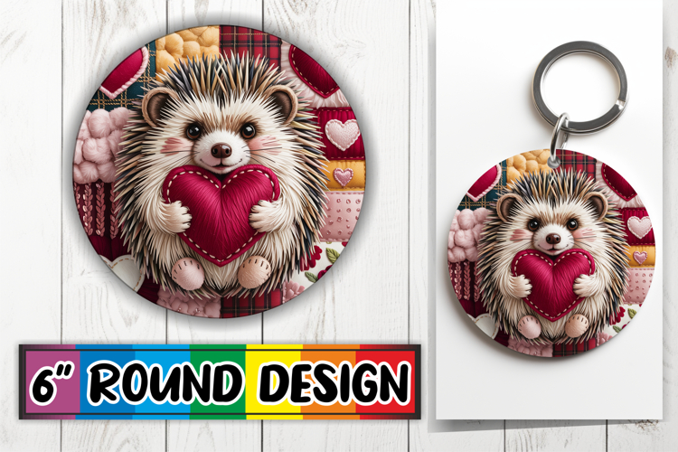 Joyful Round Keychain Magic, Valenines Animals