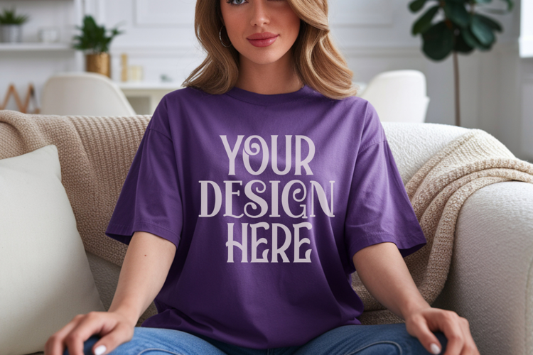 Grape Comfort Colors 1717 T-shirt Mockups,1717 Mockups