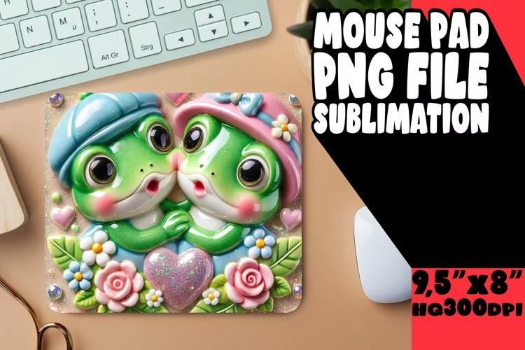 Enchanted Mouse Mat Sublimation Style, Cupid