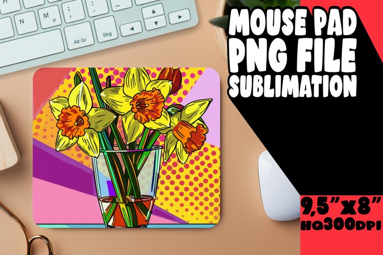Vivid Pop Art Mouse Pad Design Designs PNG