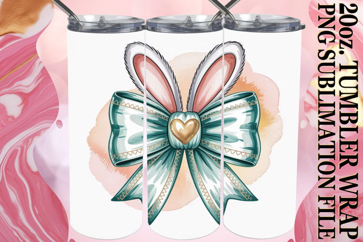 Vibrant Journeys 20oz tumbler wrap, Easter Bow