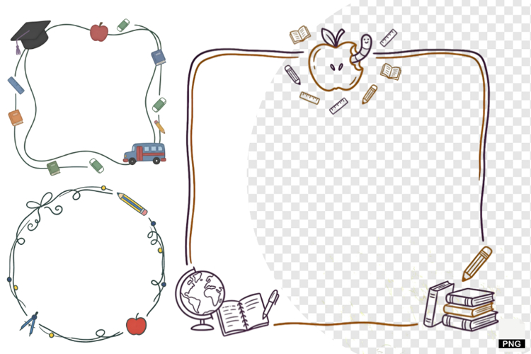 Back To School Frames Clipart